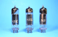 Three NEC 6X4/EZ 90 Vacuum Tubes Test A+ Hickok 639 Guitar Bass Amp.Tube Preamp