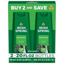 Irish Spring Original Clean Body Wash, 20 Oz, 2 Pack Free Shipping