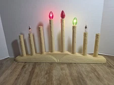 Vtg Christmas 8 Light Electric Candelabra Candolier Window Mantle Drip Candle