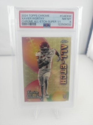 2024 Topps Chrome - Xavier Worthy All Etch Superfractor 1/1 Chiefs (RC) 👀💨🔥