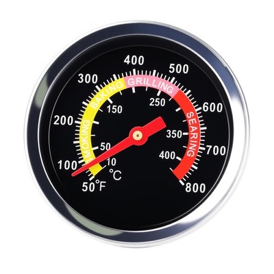 BBQ Thermometer 2-3/8'' Oversized Dial, 50-800°F Smoker Thermometer Weatherproof