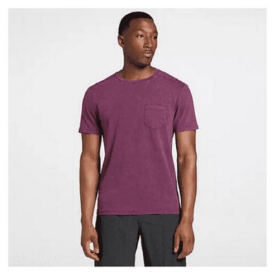 VRST Men's Essential Pocket Tee Dark Cranberry Small New with Tags In Stock