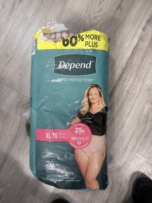 Depend Fresh Protection Women s Underwear Maximum Absorbency XL 26 Beige