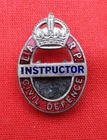 WW2 Civil Defence Instructor L.A.R.P. Lapel Badge - ARP - King's Crown