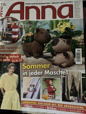 ANNA * Zeitschrift Handarbeiten Stricken Häkeln Nähen Sticken * 07 Juli 2026