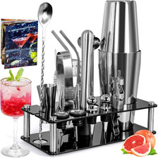 Set Da Cocktail, 18 Shaker Da Cocktail in Acciaio Inox, per Cocktail Shaker E Co