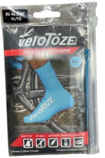 Velotoze Tall Lightweight Overshoes Cover Blue Waterproof Size EU 46.5-49 New