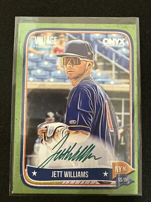 JETT WILLIAMS 2024 ONYX VINTAGE BASEBALL ON CARD AUTO Green Parallel 45 ...