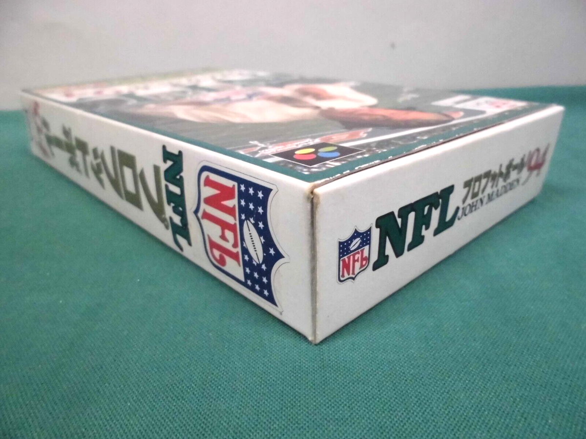 SNES -- NFL Pro Football '94 -- John Madden. Super famicom. Japan