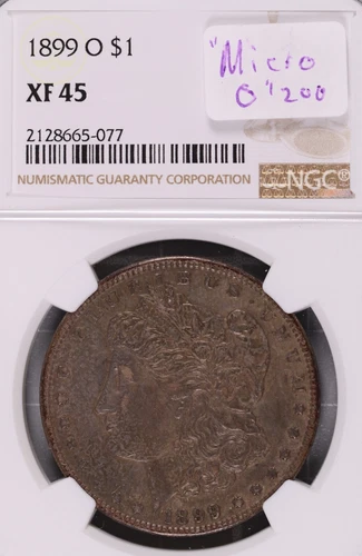 1899-O Morgan Silver Dollar Micro "O" NGC XF-45 #5-077