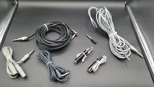 7 Pc Stereo Audio Cable Adapter Lot, Patch Cables, Headphone Adapter, 1/8, 1/4