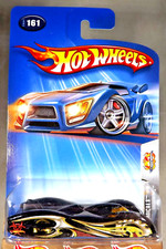 2004 Hot Wheels #161 Autonomicals 4/5 GROUND FX Black w/Chrome 5Dot Skinny Whls