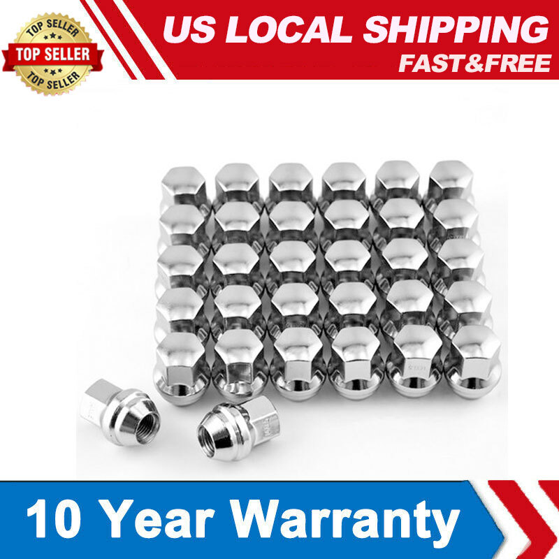 3500 Factory OEM Polished Stainless 14x1.5 Wheel Lug Nuts – 22mm Wrench, M14x1.5, 1.5" Length, Set Of 4