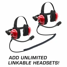 NASCAR Headsets for Race Fan Linkable Intercom Scanner Over The Ear Rugged Radio