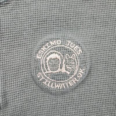 Eskimo Joe's Shirt Henley Thermal Waffle Knit Mens Medium Olive