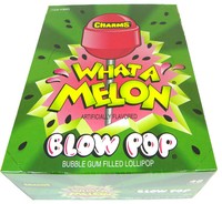 Charms What A Melon Blow Pop Lollipops Candy Pops Suckers Watermelon 48 Ct Box Charms What A Melon Blow Pop Lollipops Candy Pops Suckers Watermelon 48 Ct Box