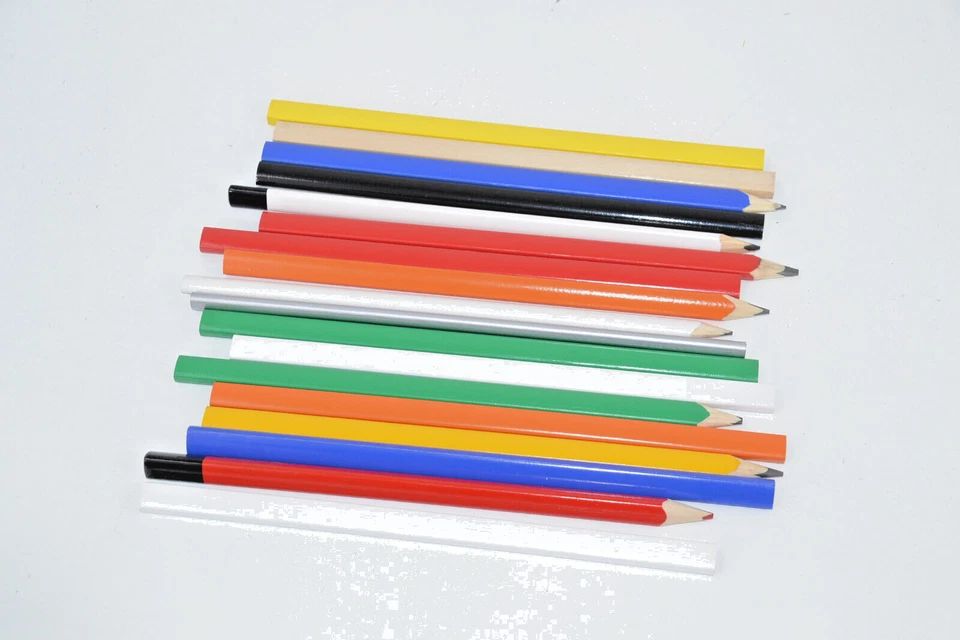 20x Tischlerstifte Bleistifte Baustellenstifte Zimmermannsbleistifte 240mm bunt