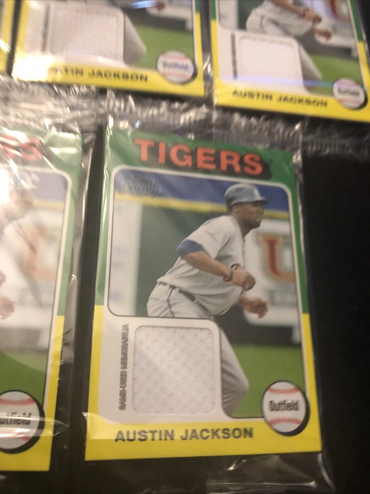 2011 Topps Lineage 1975 Mini Relics Jersey Austin Jackson 75R-AJ UNOPENED - Image 2 of 2