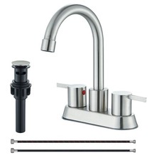 Centerset Bathroom Faucet Lavatory Brushed Nickel 2 or 3 Hole Vanity Sink Faucet