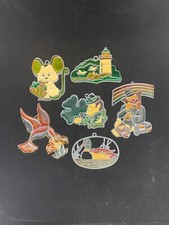 Vintage Stained Glass Sun Catcher Window Hanging Ornaments Metal Assortment