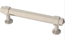 Brainerd P43416W-SN Satin Nickel 3" Hexagonal Cabinet Drawer Bar Pull