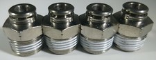 4 Air Ride System Fittings Straight 38 Npt Male To 14 Air Hose Push In Bags