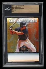 2011 ⚾ George Springer - #1/1 Pre-production Proof Orange  Leaf Valiant Draft