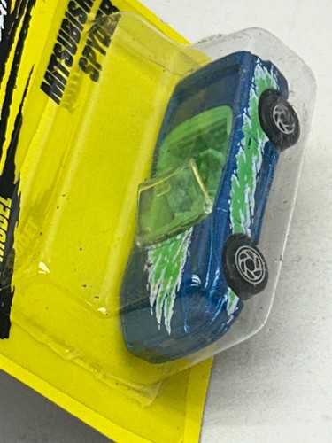 1994 MATCHBOX SUPERFAST #28 BLUE MITSUBISHI SPYDER NEW ON CARD - Picture 3 of 7