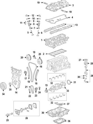Anillo de pistón para Buick Chevrolet Encore Malibu 2016-2019 (N/P 55588455)