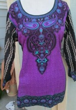 NEW Printed Crepe tunic top blouse - Printed crepe kurta size L42