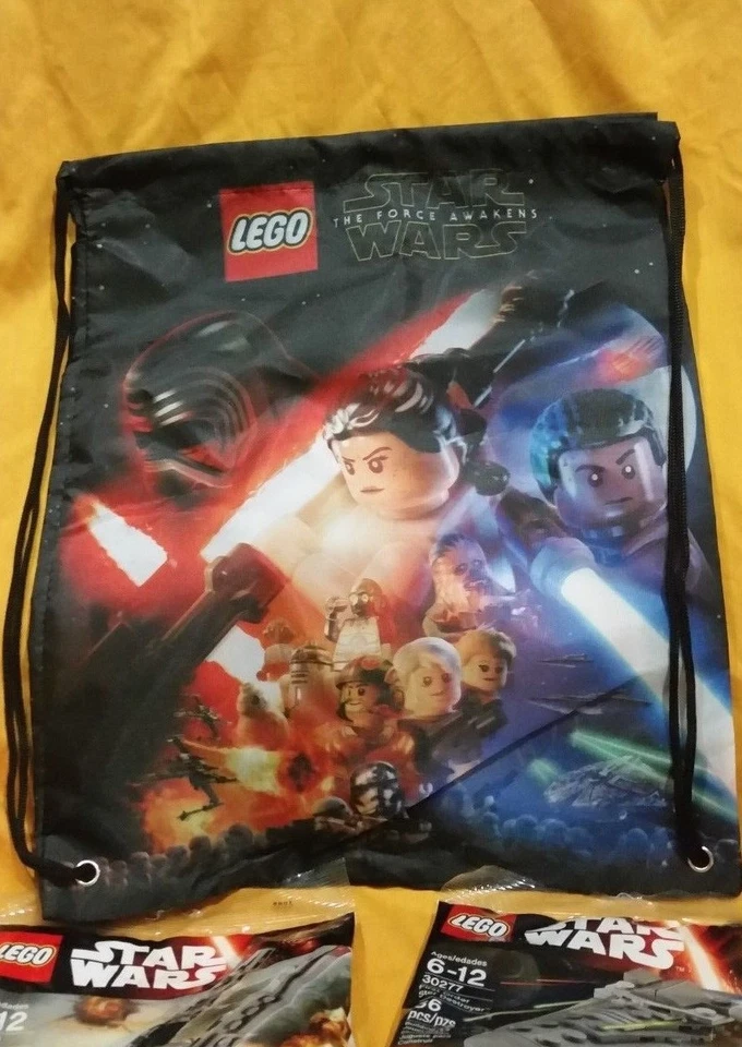 ¡NUEVO! Lego Force Awakens Kylo Ren's Command Shuttle Star Destroyer Bolso con Cordón Foto 2 de 4