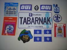 parti quebecois referendum OUI sticker license plate quebec pq patch crest lot