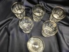 6 MID CENTURY MODERN ON THE ROCKS GLASSES 5 oz etched SILVER RIM mad men 🥃🥃🥃B — photo 3
