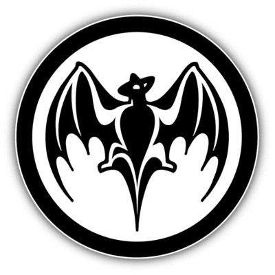 Bacardi Bat Logo Drink Car Bumper Sticker Decal - 3'' or 5''