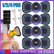 Portable Electric Neck Back Massager Cervical Massage Patch Stimulator w/ Remote