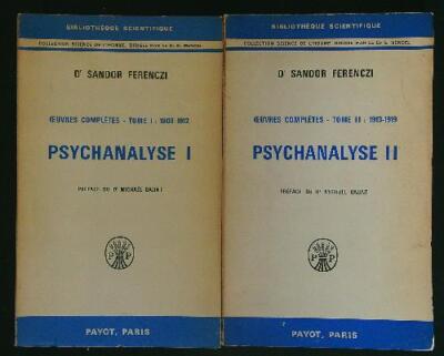 PSYCHANALALYSE 2 VV FERENCZI SANDOR PAYOT 1968 WISSENSCHAFTLICHE BIBLIOTHEK