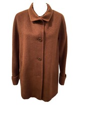 Katherine Kelly Coat Soft Alpaca Wool Brown Vintage Women’s 10 Mid Length Euc