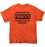 Property Of Phoenix, Az Prison The Black Novelty Tv Cool T-shirt Tee Property Of Phoenix, Az Prison The Black Novelty Tv Cool T-shirt Tee