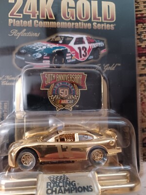 1998 Racing Champions 24K Gold Plated NASCAR Commemorative Series-First Plus #13
