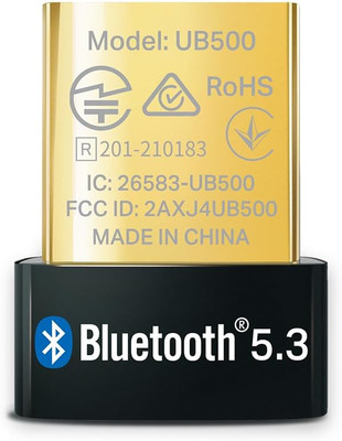 USB Bluetooth Adapter for PC, Bluetooth 5.0/5.3 Dongle Receiver, Plug and Play, 