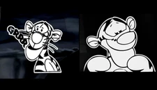 Tigger GRRR Two Pack - 5" White Vinyl Decals Car Truck Windows camper laptop
