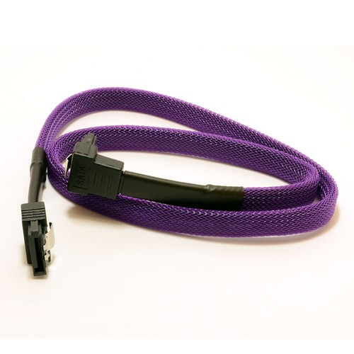 Câble plomb haute vitesse 50 cm PRO SATA 3 fiche de verrouillage vers fiche angle droit 6 Go - Photo 5/24
