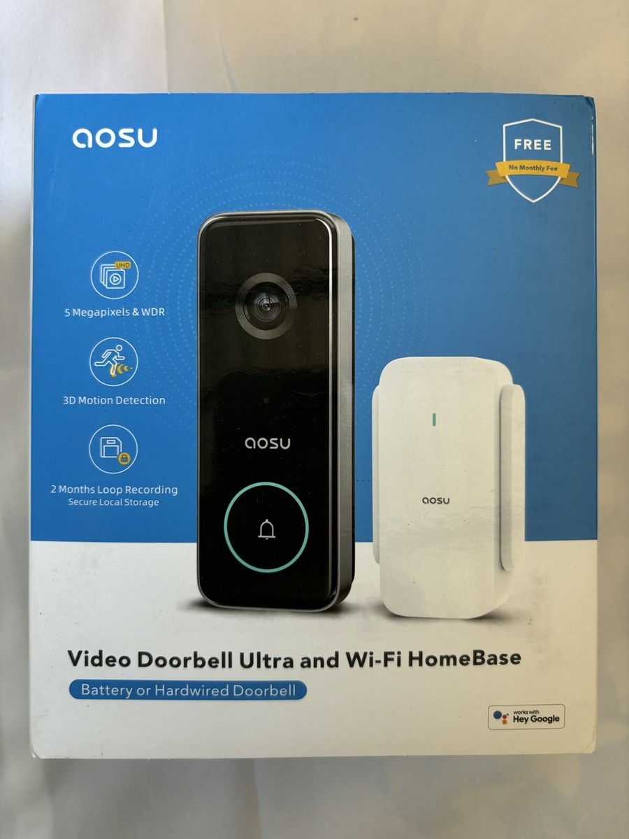 半額✨AOSU Video Doorbell ドアベル 防犯 未使用 AOSU Doorbell Camera Wireless 5MP HD 2.4/5 GHz WiFi Video