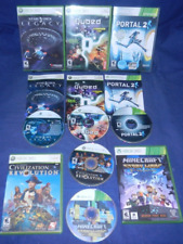 Xbox 360; Star Trek Legacy, Qubed, Portal 2,Minecraft Story, Sid Meier's Civ Rev