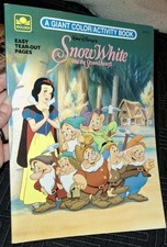 Vintage Coloring Book,ealt Disneys,snow White  Seven Dwarfs Big ,Unused