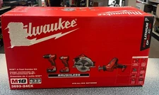 Milwaukee 3693-24CX M18 18V 4 Cordless Tool Combo Kit, NIB