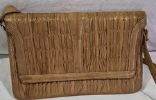 Vintage Eel Skin Clutch Golden Tan