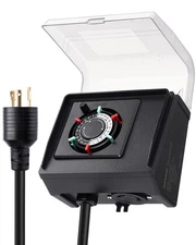 Mechanical Pool Timer for Above Ground Pools, NEMA L5-20R Twist-Lock Plug-in ...