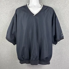 Cutter And Buck Windbreaker Short Sleeve Navy Blue Golf Pullover Size XL
