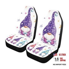 Cute Gnomes Front Car Seat Cover Breathable Waterproof Non-slip Wearable Car